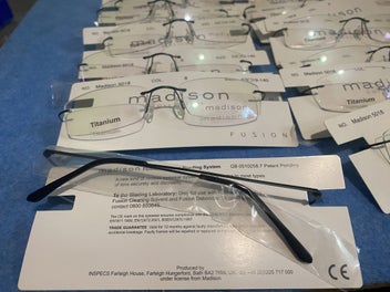 Listing 3 of 4 for Bulk Lot (19) Madison Collection Titanium Rimless Glasses Frames - New Old Stock