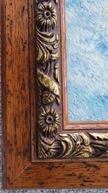 Listing 3 of 8 for Impressionist-Style Landscape Painting – Ornate Gilt Wood Frame – 79 × 70 cm