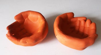 Listing 2 of 5 for TWO CERAMIC HANDS BRAND NEW==GREAT BARGAIN