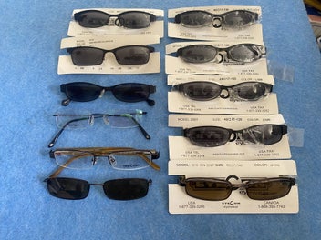 Listing 2 of 8 for BULK LOT - 9 Pairs EYE-ON Glasses & Magnetic Sun Clips + new old stock
