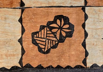 Listing 3 of 6 for South Pacific Tapa Motif Wall Hanging – Hand painted