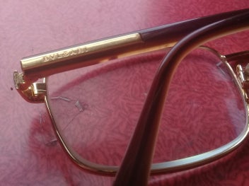 Listing 5 of 7 for authentic BULGARI optical frames with original case & cleaning cloth
