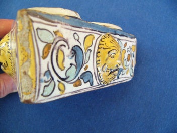 Listing 9 of 14 for Circa 1690 Delft polychrome inkwell - rare