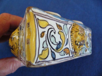 Listing 11 of 14 for Circa 1690 Delft polychrome inkwell - rare