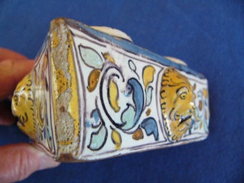 Listing 12 of 14 for Circa 1690 Delft polychrome inkwell - rare