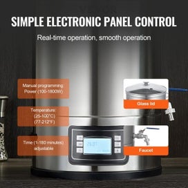 Listing 5 of 12 for Stainless Steel Home Brew Kettle Set 8Gal Beer Stock Pot with Accessories