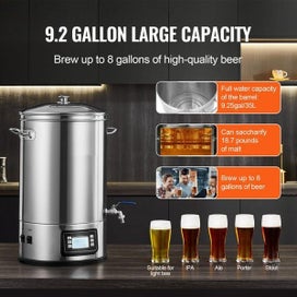 Listing 6 of 12 for Stainless Steel Home Brew Kettle Set 8Gal Beer Stock Pot with Accessories