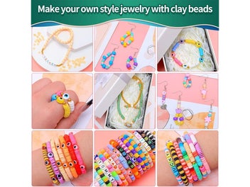 Listing 6 of 7 for Clay Beads Bracelet Making Kit Flat Beads For DIY Bracelet Jewelry