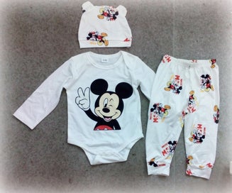 Listing 1 of 1 for New BABY 3-9 months 3 PCS SET - Mickey White