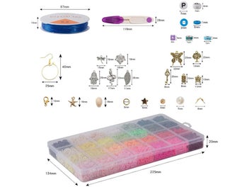 Listing 2 of 7 for Clay Beads Bracelet Making Kit Flat Beads For DIY Bracelet Jewelry