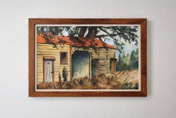 Listing 2 of 3 for Framed Watercolour Artwork – Rustic Country Scene