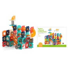 Listing 8 of 14 for Pipeline Window Building Blocks 3D STEM Construction Toy with Rotating Wheels...