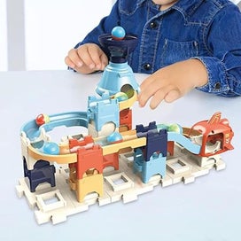 Listing 4 of 9 for Space Ball Track Building Blocks 3D STEM Marble Run Construction Toy with Glo...
