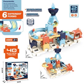 Listing 5 of 9 for Space Ball Track Building Blocks 3D STEM Marble Run Construction Toy with Glo...