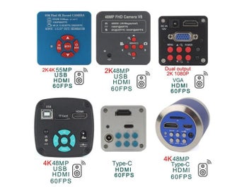 Listing 7 of 10 for Clip-on Desktop Stereo Trinocular Microscope 3.5X-200X Magnification