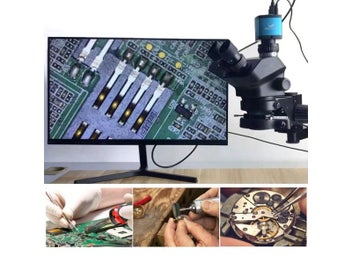 Listing 4 of 10 for Clip-on Desktop Stereo Trinocular Microscope 3.5X-200X Magnification