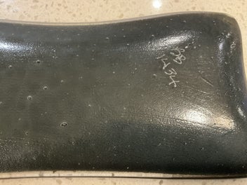 Listing 2 of 2 for Signed Art Glass tray - 20cm x 9cm