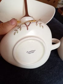 Listing 8 of 10 for Carlton Ware Art Deco "Mimosa" Hand Painted Soup Set