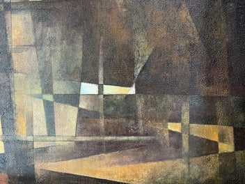 Listing 4 of 8 for Elizabeth Stevens “Interior” Large Oil on Board