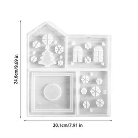 Listing 3 of 9 for Christmas House Shape Silicone Molds Candle Molds, House Aromatherapy Silicon