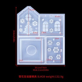 Listing 5 of 9 for Christmas House Shape Silicone Molds Candle Molds, House Aromatherapy Silicon