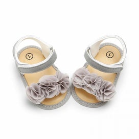 Listing 3 of 5 for Baby Girls Sparkly Flower Sandals Premium Soft Anti-Slip Cotton Sole Infant S