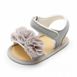 Listing 5 of 5 for Baby Girls Sparkly Flower Sandals Premium Soft Anti-Slip Cotton Sole Infant S