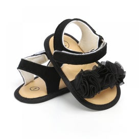 Listing 3 of 5 for Baby Girls Sparkly Flower Sandals Premium Soft Anti-Slip Cotton Sole Infant S
