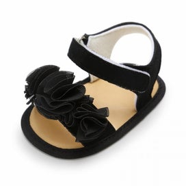 Listing 5 of 5 for Baby Girls Sparkly Flower Sandals Premium Soft Anti-Slip Cotton Sole Infant S