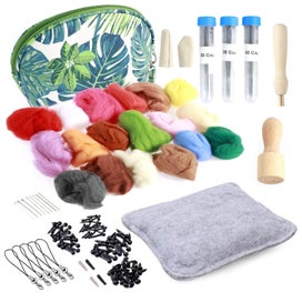 Listing 1 of 10 for Needle Felting Kit Colorful Needle Felting Starter Kit Complete Felting Wool