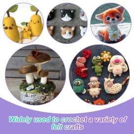 Listing 5 of 10 for Needle Felting Kit Colorful Needle Felting Starter Kit Complete Felting Wool