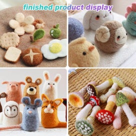 Listing 6 of 10 for Needle Felting Kit Colorful Needle Felting Starter Kit Complete Felting Wool