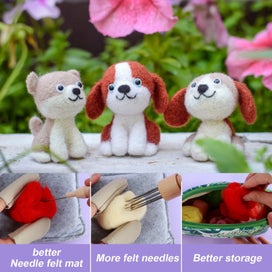 Listing 7 of 10 for Needle Felting Kit Colorful Needle Felting Starter Kit Complete Felting Wool