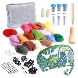 Listing 10 of 10 for Needle Felting Kit Colorful Needle Felting Starter Kit Complete Felting Wool