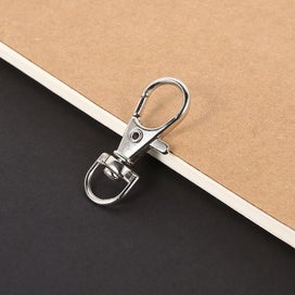 Listing 9 of 13 for 25/50/75/100pcs Swivel Lobster Clasp Clips Hook Alloy Key Ring Split Keychain