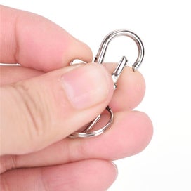 Listing 12 of 13 for 25/50/75/100pcs Swivel Lobster Clasp Clips Hook Alloy Key Ring Split Keychain