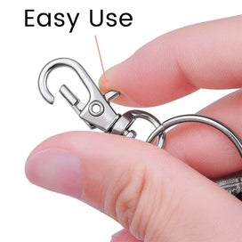 Listing 13 of 13 for 25/50/75/100pcs Swivel Lobster Clasp Clips Hook Alloy Key Ring Split Keychain