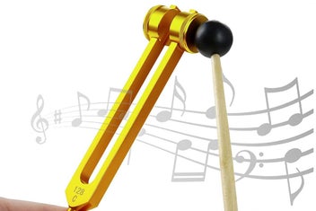 Listing 5 of 7 for 3Pcs Aluminum Tuning Forks Set 128Hz 256Hz 512Hz for Sound Healing Yoga -Gold