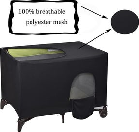 Listing 5 of 12 for Blackout Crib Cover Travel Baby Bed Tent Cot Canopy Shade