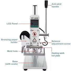 Listing 11 of 12 for Hot Foil Stamping Machine 10x13cm Digital Embossing Bronzing Paper Holder