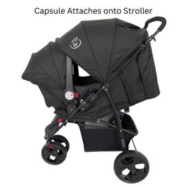Listing 6 of 10 for Explorer 3-Wheel Stroller + Capsule Car Seat with Base + Liner and Food Tray