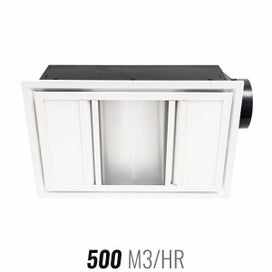 Listing 2 of 3 for 3-in-1 Exhaust Fan White with Heat & CCT LED Light