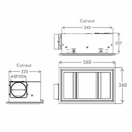Listing 3 of 3 for 3-in-1 Exhaust Fan White with Heat & CCT LED Light