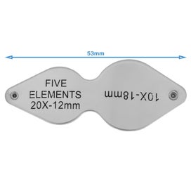 Listing 2 of 5 for 10x 18mm + 20x 12mm Eye Glass Loupe W/ Case Eyeglass Magnifier Magnifying Lens