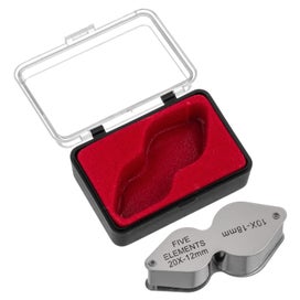 Listing 4 of 5 for 10x 18mm + 20x 12mm Eye Glass Loupe W/ Case Eyeglass Magnifier Magnifying Lens