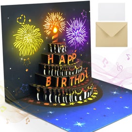 Listing 7 of 11 for Birthday Cards Lights and Sound Pop up Happy Birthday Card Fireworks Birthday