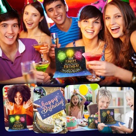 Listing 11 of 11 for Birthday Cards Lights and Sound Pop up Happy Birthday Card Fireworks Birthday
