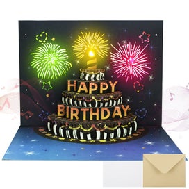 Listing 9 of 11 for Birthday Cards Lights and Sound Pop up Happy Birthday Card Fireworks Birthday