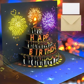 Listing 10 of 11 for Birthday Cards Lights and Sound Pop up Happy Birthday Card Fireworks Birthday