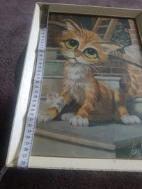 Listing 3 of 5 for 1960s print cat with bandage by Reg Lewis.